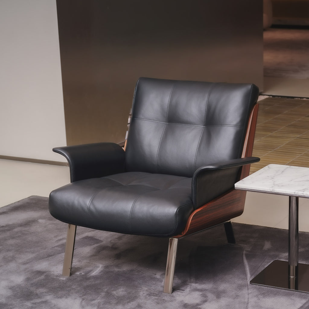 Freizeitstuhl „NOIR LOUNGE“ – Edelstahl Edition