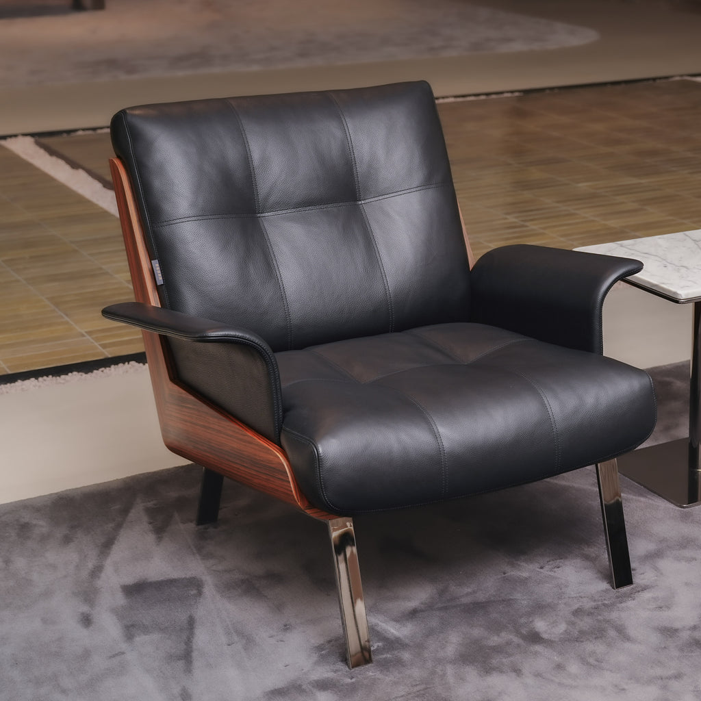 Freizeitstuhl „NOIR LOUNGE“ – Edelstahl Edition